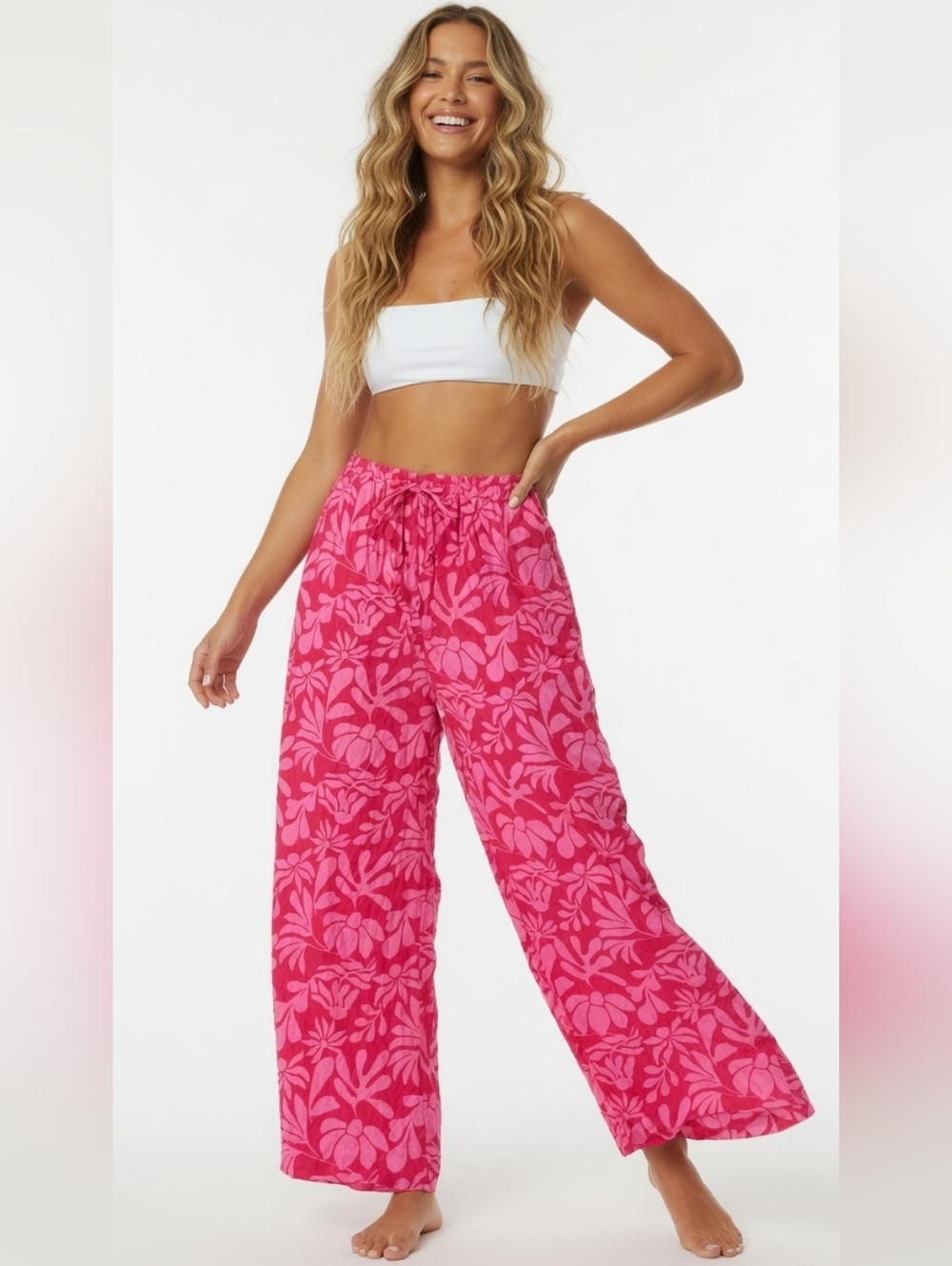 Shade & Shore Pink Sexy Flowy Beachy Swim Floral Airy Comfy Fabric (SIZE:XL 16)